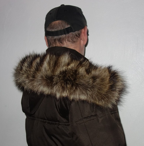 Waschbär pelz kapuze kragen - waschbär,