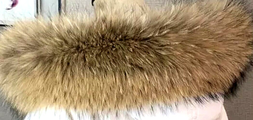 131 natur waschbär kragen - ,